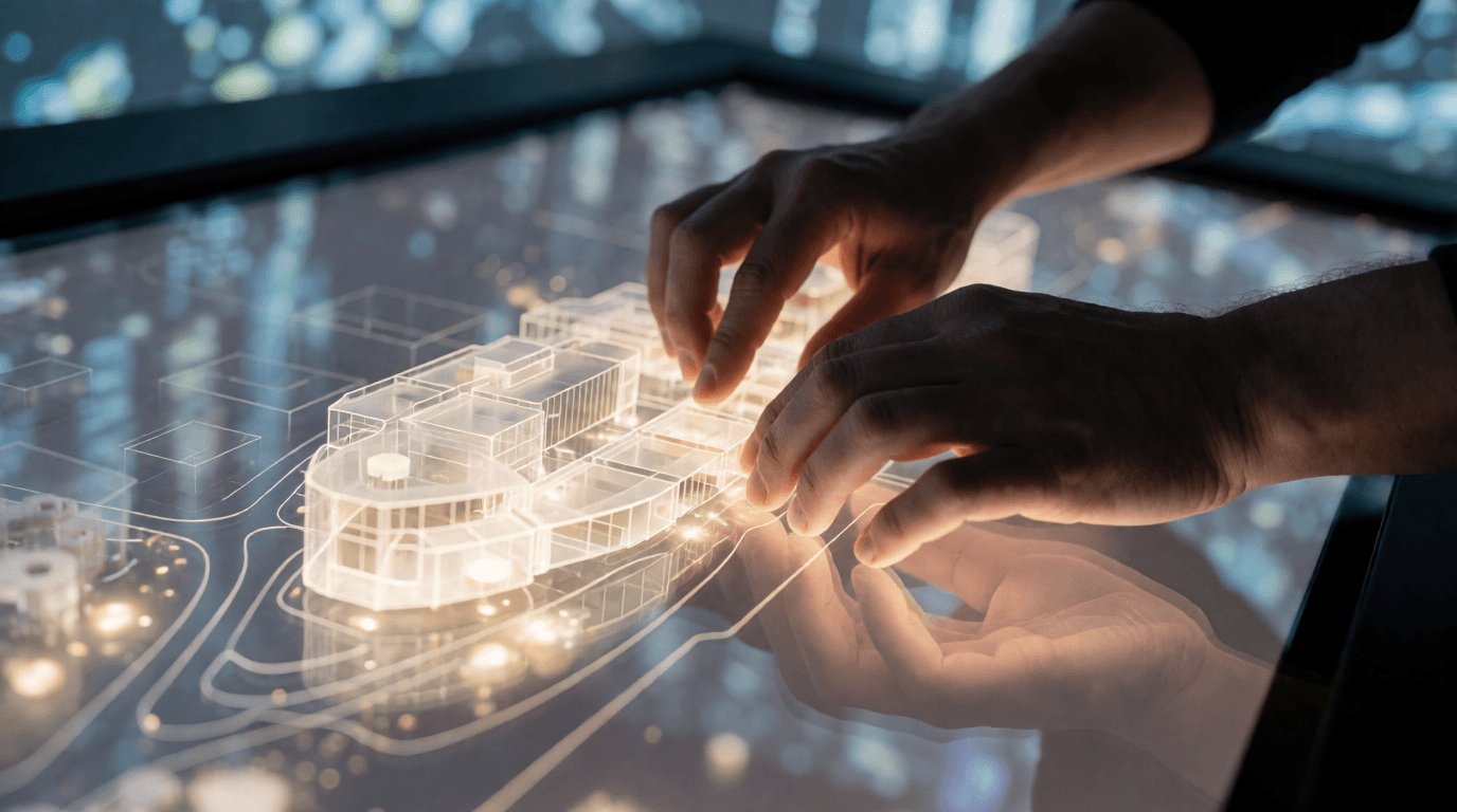3D architectural model touchscreen display